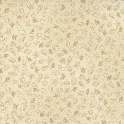 Moda TO THE SEA 16931 19 Pearl / Sand Quilt Fabric By The Yard Janet Clare.