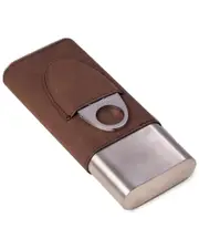 Bey-Berk Harrison Brown Leather Cigar Case