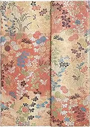 Kara-ori (Japanese Kimono) Midi Unlined Journal: Hardcover, 120 gsm, ribbon marker, memento pouch, wrap closure