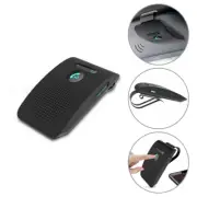 Bluetooth Hands-Free Sun Visor Wireless Phone Speaker Kit Car Speakerphone Black