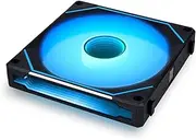 LIANLI UNI Fan SL Infinity 140 Case Fan, Black, Single Pack, Daisy Chain Connection, Reversible Cable Module with Infinity Mirror