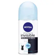 Nivea Invisible Black & White Anti-Perspirant Deodorant Roll-On for Women (Pure) 50ml