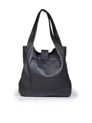 Black Leather Tote Medium Bag