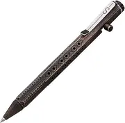 SMOOTHERPRO Solid Brass Ballpoint Pen Stainless Steel Pen Compatible with G2 Refill for EDC Signature Color Bronze(PT636)