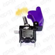 TOGGLE SWITCH AMBER ILLUMINATED ON/OFF SPST 3P w/PURPLE COVER #662053/665009