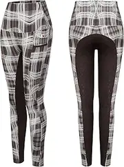 [MakyeAme] Women's Horse Riding Pants Full Seat Silicone Grip Riding Training Tights Equestrian Breeches with Size Pockets