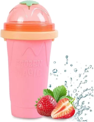 Magic Quick Freeze Slushie Cup - Versatile Squeeze Milkshake & Ice Cream Maker f