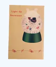 Cracker Barrel Store Light Up Snowman Exclusive Christmas Glitter Globe Battery