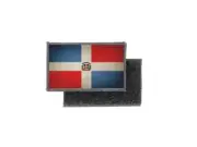 Flag patch printed badge country vintage dominican republic