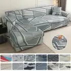 Geometric Elastic Sectional Sofa Cover If Sofa Is Corner L-shape Need Order 2Pcs