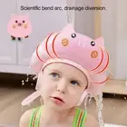 Infant Shower Cap with Ear Protection Adjustable Silicone Baby Strap for Safe