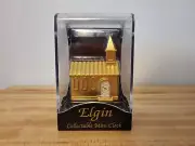 Elgin Collectable Mini Church Desk Clock Gold Tone NEW SEALED