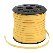 50 Yards x 5mm Faux Suede Leather Cord for Beading, Yellow