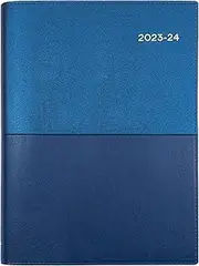 Collins Vanessa Day to a Page 2023-24 Financial Year Diary, Size A5, Blue