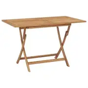 Folding Garden Table 120x70x75 cm Solid Teak Wood