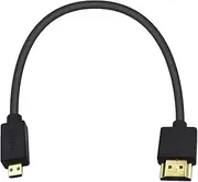 HDMI to Micro HDMI Cable, Extreme Slim and Flexible Micro HDMI Male to HDMI Male Cable Support 1080P, 4K, 3D for GoPro Hero 8/7 Black,Sony A6500/A7,Canon Camera,etc (30cm/12 inches)