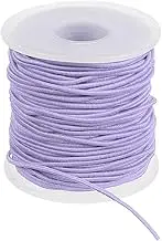 uxcell Elastic String for Bracelet 164 Ft/50 Meter Length 1.5 mm Dia, 1 Roll Sturdy Stretchy String Cord for Jewelry Making Necklace Beading Craft DIY, Light Purple