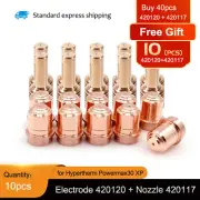 20/40pcs 420117 420120 Plasma Electrode Nozzle For Hypertherm PowerMax30XP Torch