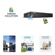 4K PoE CCTV NVR 16 Channel Home Security Camera System with 2TB Hard Drive, S...