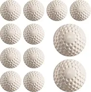 Forcebucket Baseballs 12 Pack Yellow Dimpled Baseballs, 9-Inch Pitching Machine Baseballs for Hand-Eye Coordination, Hitting and Fielding Practice