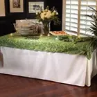 2x Table Cloth Wedding Tablecloth Trestle Rectangle Market Event 6FT Full Fitted