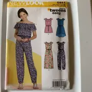 New Look 6444 SIZE 8-16 Tweens Girls Jumpsuit Maxi Dress UNCUT