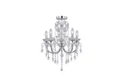 Walker Modern Classic 5-Light Hanging Chandelier Lamp Light Chrome Large