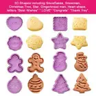 Christmas Cookie Cutter Set 8 Pcs Plastic Cutters For Biscuits Chocolate