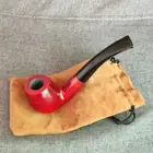 1pcs Smoking Red Wood Pipes Tobacco Accessories Filter Smoking Wooden Pipes