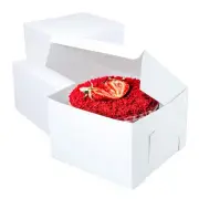 12"x12"x6" White Cake box, Premium Bakery Boxes, One piece, Perfect for packa...