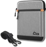 SIMTOP Tablet Sleeve Bag 12.9 inch,Shoulder Bag Men's Compatible New iPad Pro (5th/4th/3rd Gen) 2023-2018,ipad carrying case with Shoulder Strap Waterproof iPad Accessories Polyester,Grey