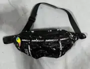 Justice Sport Black Sequined Fanny Pack/Waist Bag NEW Fast Shipping