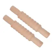 2 Pcs Wood Clay Roller 8 Inch Embossed Stripe Texture Modeling for Clay Baking
