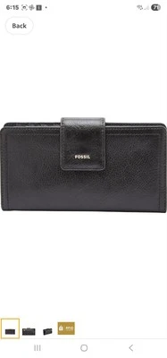 Fossil Logan Black Wallet NWL