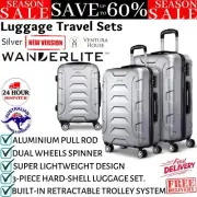 Wanderlite Luggage Set Suitcase 3pc Travel Trolley Carry On Rolling Hard Shell