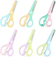 Set of 6 children's scissors, craft scissors, children's scissors, suitable for beginners and small children, DIY craft scissors