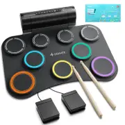 Donner DED-20SE Electronic Drum Kit Roll Up 9 Pad Electric Drum Built-in Speaker
