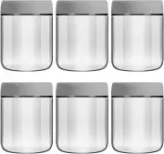 16Oz Glass Jars with Lids - 6-Pack Airtight Food Storage & Meal Prep
