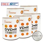 500 Pack Smartbuy 16X DVD+R 4.7GB Logo Top Data Video Blank Media Record Disc