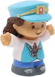 [Fisher-Price] Replacement Part for Collectible Little People Airport School Zoo Train or Dollhouse Playset DYF20 - Replacement Train Conductor Figure