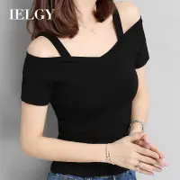 在飛比找蝦皮商城優惠-IELGY 性感韓風短袖T恤女2023夏季時尚