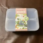 4 Pack Bento Lunch Box Set 4 Compartment Brand New BPA Free Wheat Straw