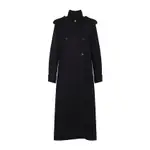 [Khaite] Khaite-Black Donna Wool Coat-Donna XS STAND