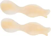 HOLIDYOYO 2pcs Shell Spoon Small Ice Cream Dessert Sauce Serving Spoons Reusable Smooth Easy to Clean Present for Dessert Lovers