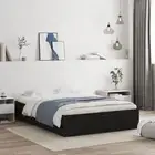 vidaXL Bed Frame with Drawers Black 135x190 cm Engineered Wood
