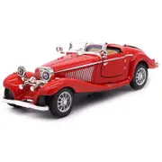Catzon 1:28 Classic Model Cars Alloy Pull Back Retro Collection for Men-Red
