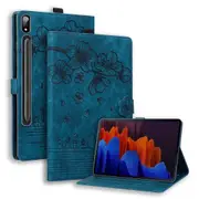 Card Slots Tablet Case for Samsung Galaxy Tab S8+ / S7 FE / S7+ T970 T976B PU Leather Stand Tablet Cover