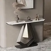 HOLGVE Console Tables for Entryway, Contemporary Accent Sofa Table, Hallway Table, Contemporary Accent Table, for Living Room, Entryway, Hallway, Bedroom(Black-A,59inch/150cm)