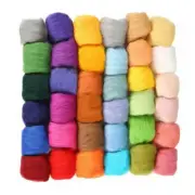 36/50 Colors Fibre Wool Yarns Roving Felting for Needle Felting Hand Spinnings