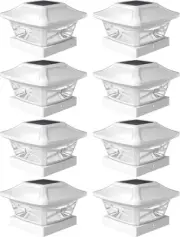 Renaissance Solar Outdoor Post Cap Lights - Includes Bases for 4X4 5X5 6X6 Posts